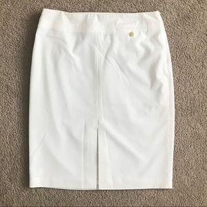 The Limited White lined pencil skirt